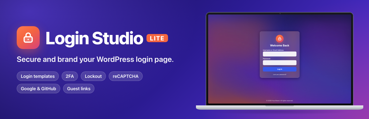 Login Studio Lite-Login Security and Templates