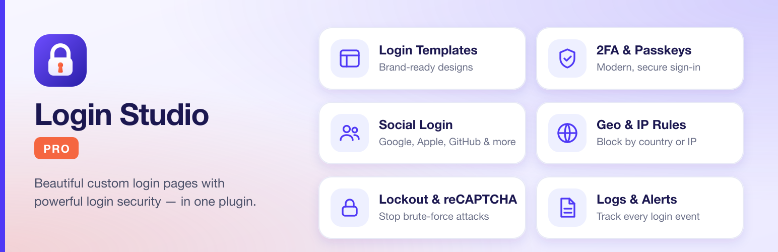 Login Studio Pro-Login Security and Templates